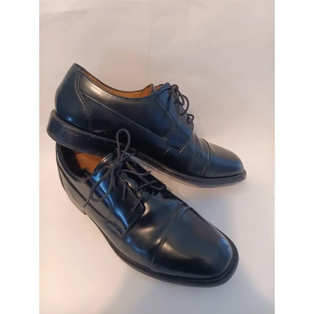 Mens Leather Oxford Bostonian Classics Akron 25030 Black Dress Shoe 10 1/2